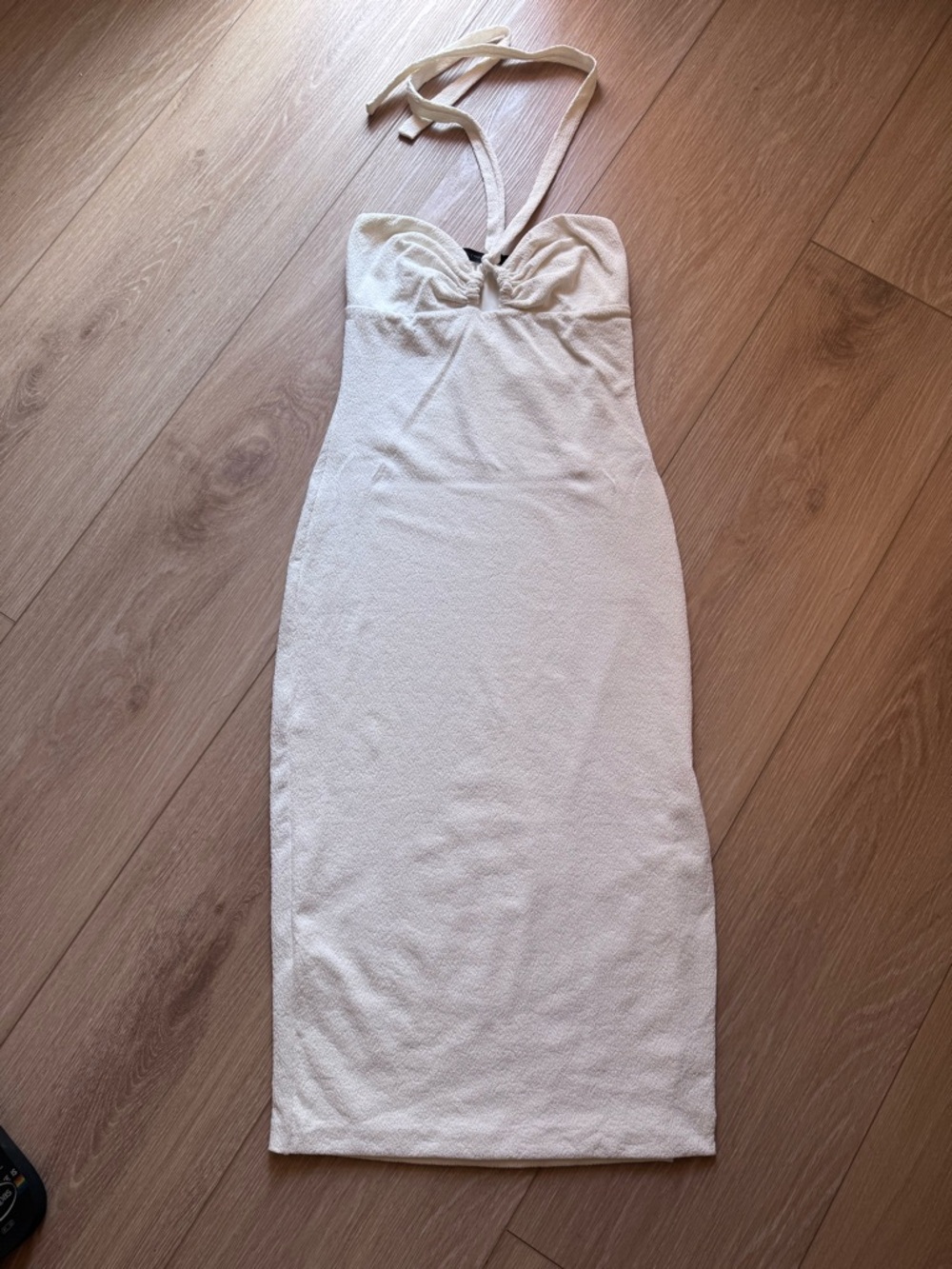 Women’s Cream Halter Bodycon Dress